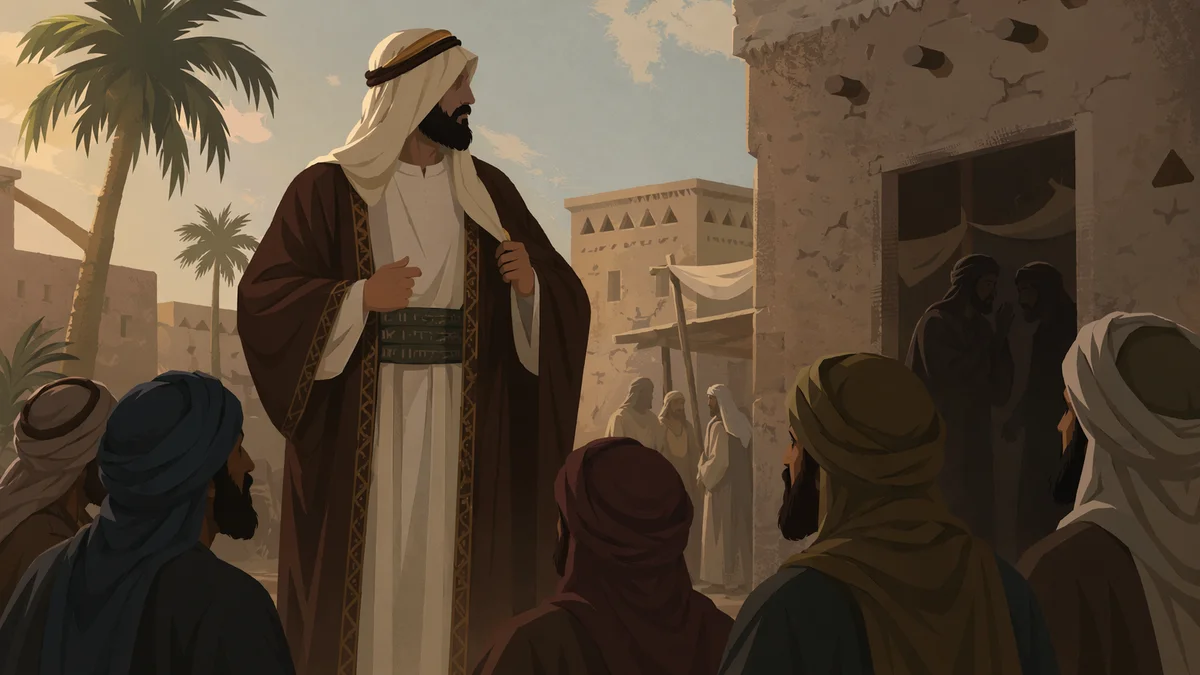 مشهد رمزي يعبّر عن نفوذ عبد الله بن أُبي في المدينة قبل انكشاف نفاقه